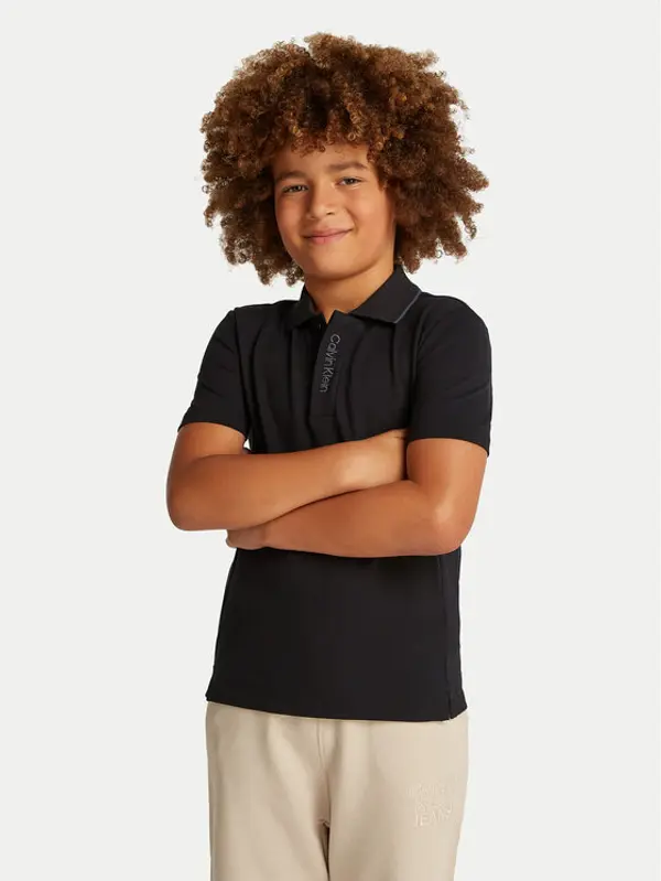 Calvin Klein Jeans Calvin Klein Jeans Polo Embro Logo IB0IB02370 Crna Regular Fit