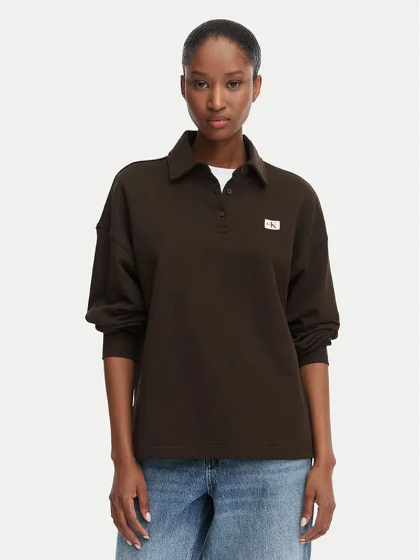 Calvin Klein Jeans Calvin Klein Jeans Polo LV047G230G Tamno smeđa Relaxed Fit