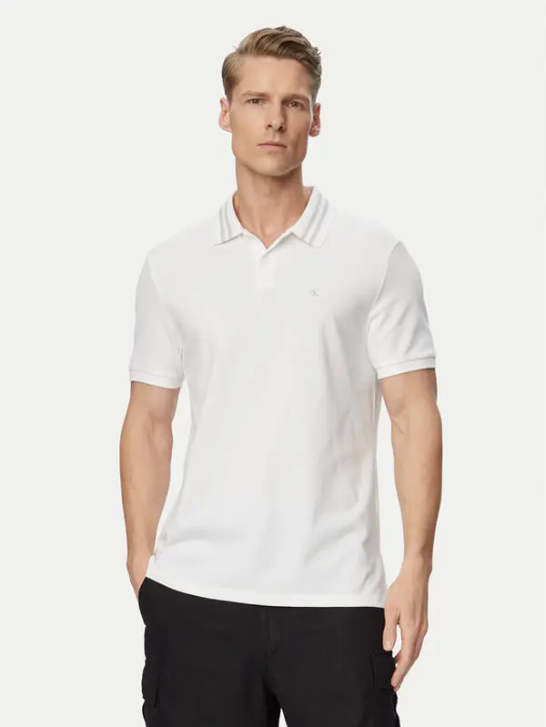Calvin Klein Jeans Calvin Klein Jeans Polo Monogram LV04RC276G Bijela Slim Fit