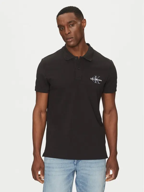 Calvin Klein Jeans Calvin Klein Jeans Polo Monologo J30J325664 Crna Regular Fit
