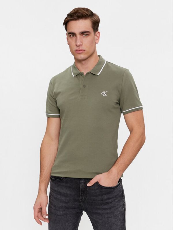 Calvin Klein Jeans Calvin Klein Jeans Polo Tipping J30J315603 Zelena Regular Fit