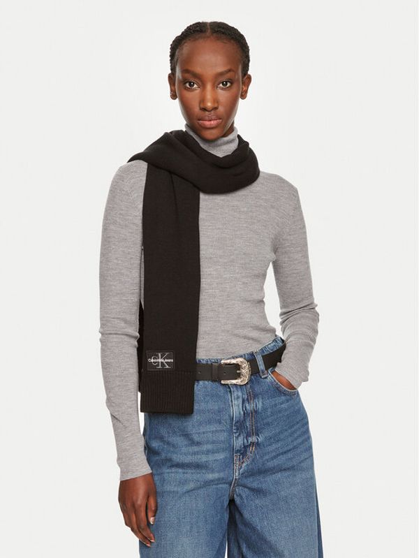 Calvin Klein Jeans Calvin Klein Jeans Šal Mono Logo Patch Scarf K50K512457 Crna