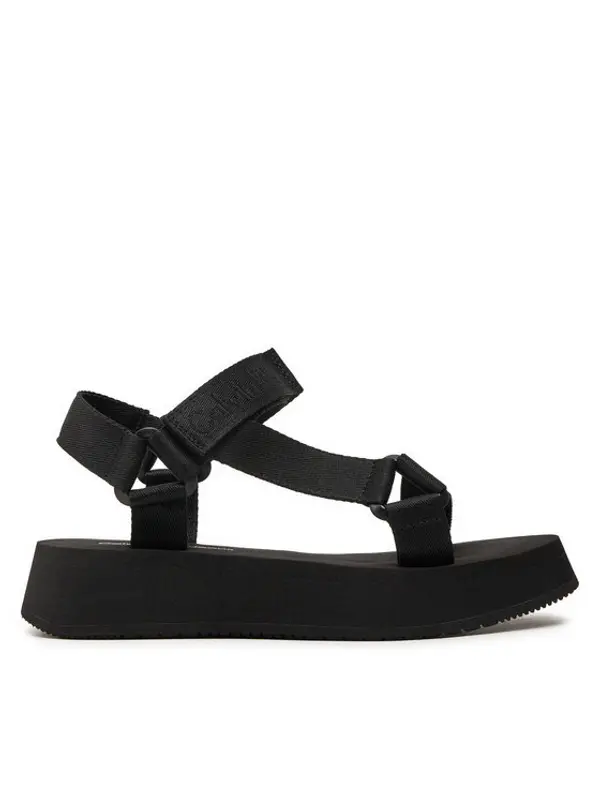 Calvin Klein Jeans Calvin Klein Jeans Sandale Sandal Velcro Webbing In Mtl YW0YW01480 Crna