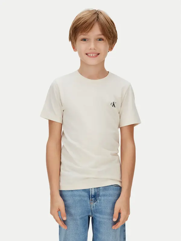 Calvin Klein Jeans Calvin Klein Jeans Set t-shirt majica﻿ Monologo IB0IB01093 Bež Regular Fit