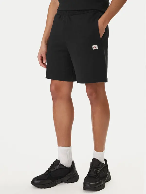 Calvin Klein Jeans Calvin Klein Jeans Sportske kratke hlače Badge LV04RF282G Crna Regular Fit