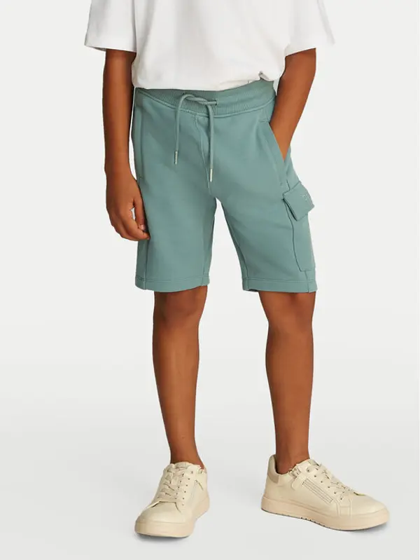 Calvin Klein Jeans Calvin Klein Jeans Sportske kratke hlače IB0IB02440 Zelena Relaxed Fit