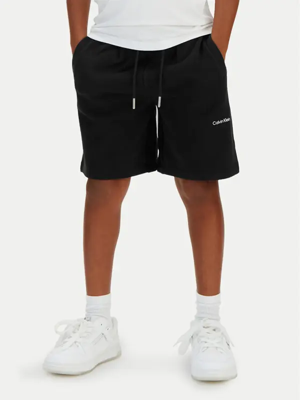 Calvin Klein Jeans Calvin Klein Jeans Sportske kratke hlače Inst Logo LV1CKSJC50 Crna Regular Fit