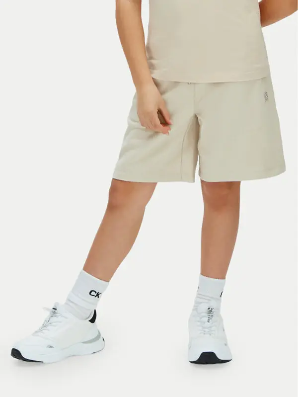 Calvin Klein Jeans Calvin Klein Jeans Sportske kratke hlače Mini Badge LV1CKSJC52 Bež Regular Fit