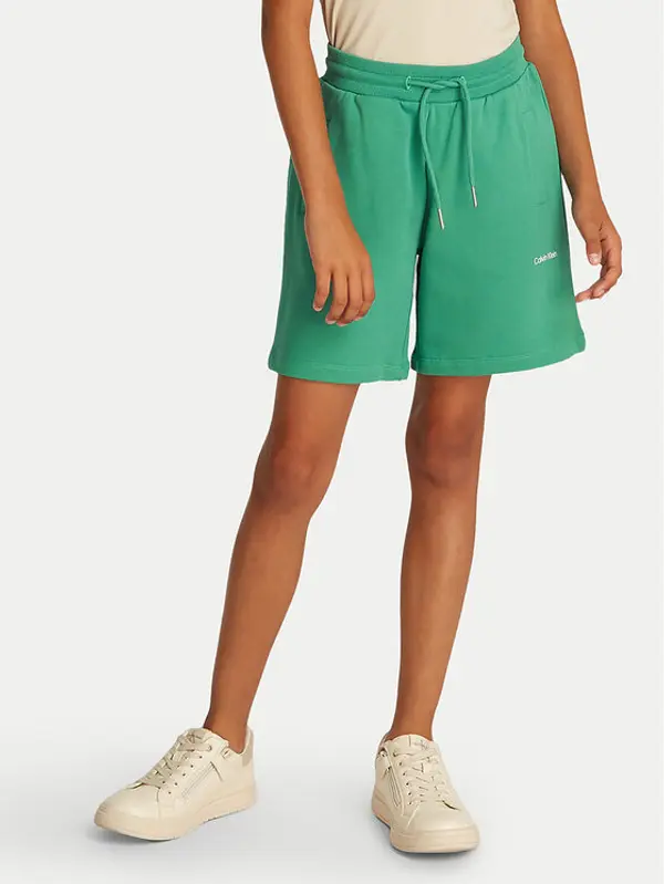 Calvin Klein Jeans Calvin Klein Jeans Sportske kratke hlače New Inst. Logo IU0IU00703 Zelena Relaxed Fit