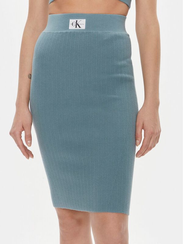 Calvin Klein Jeans Calvin Klein Jeans Suknja olovka Variegated J20J223247 Plava Slim Fit