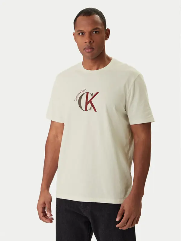 Calvin Klein Jeans Calvin Klein Jeans T-shirt 2Tone Graphic LV14RE829G Bijela Regular Fit