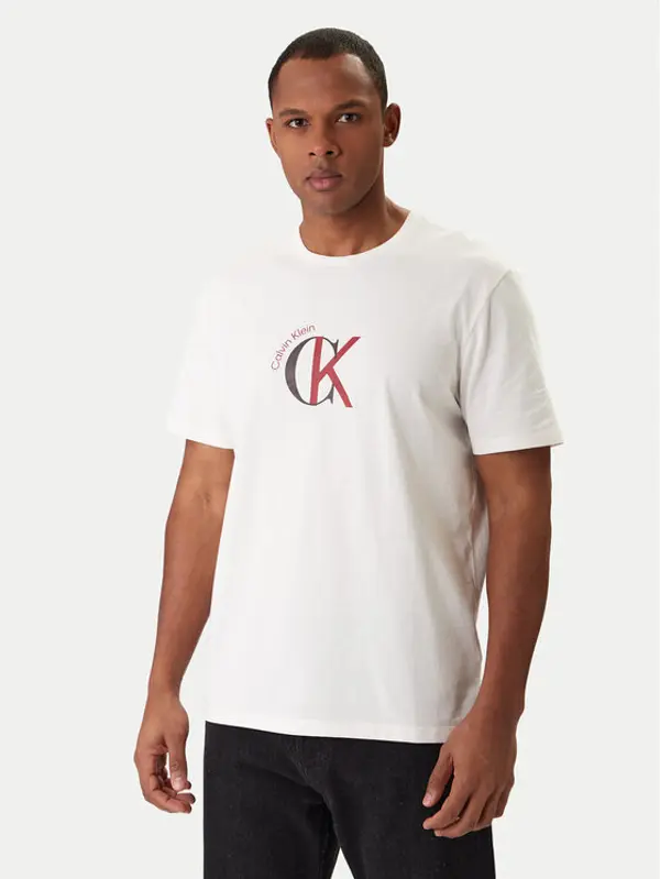 Calvin Klein Jeans Calvin Klein Jeans T-shirt 2Tone Graphic LV14RE829G Bijela Regular Fit