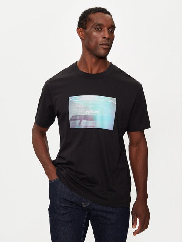 Calvin Klein Jeans Calvin Klein Jeans T-shirt Basketball Court J30J326869 Crna Regular Fit