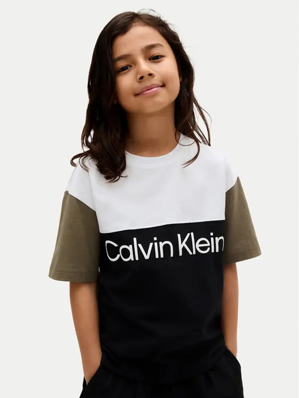 Calvin Klein Jeans Calvin Klein Jeans T-shirt Blocking IB0IB02528 D Crna Relaxed Fit