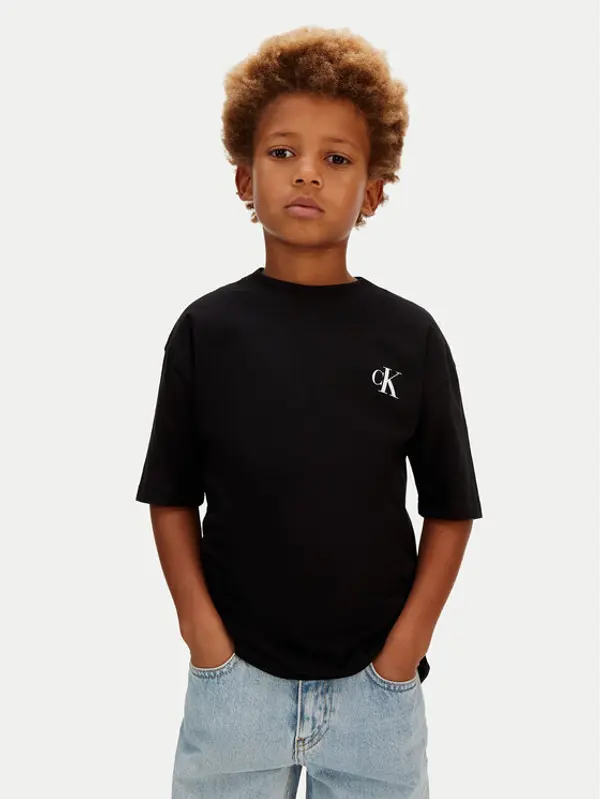 Calvin Klein Jeans Calvin Klein Jeans T-shirt Bridge LVCKSJA05B Crna Regular Fit