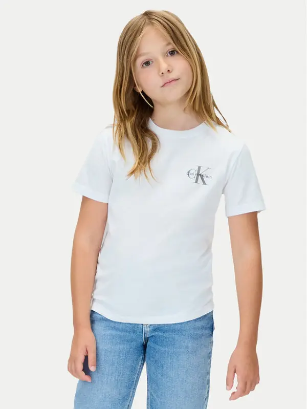 Calvin Klein Jeans Calvin Klein Jeans T-shirt Chest Monologo IU0IU00719 Bijela Regular Fit