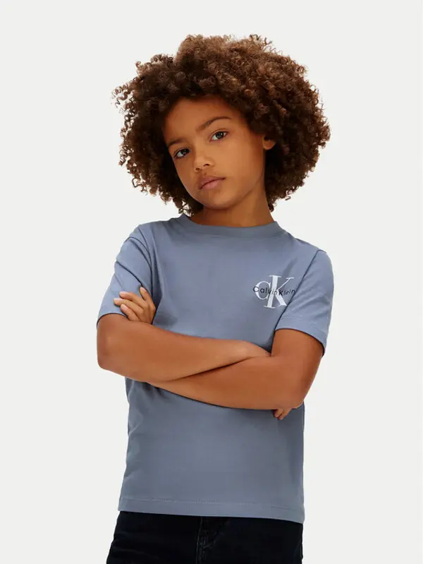 Calvin Klein Jeans Calvin Klein Jeans T-shirt Chest Monologo LV1CKSJA32 Plava Regular Fit