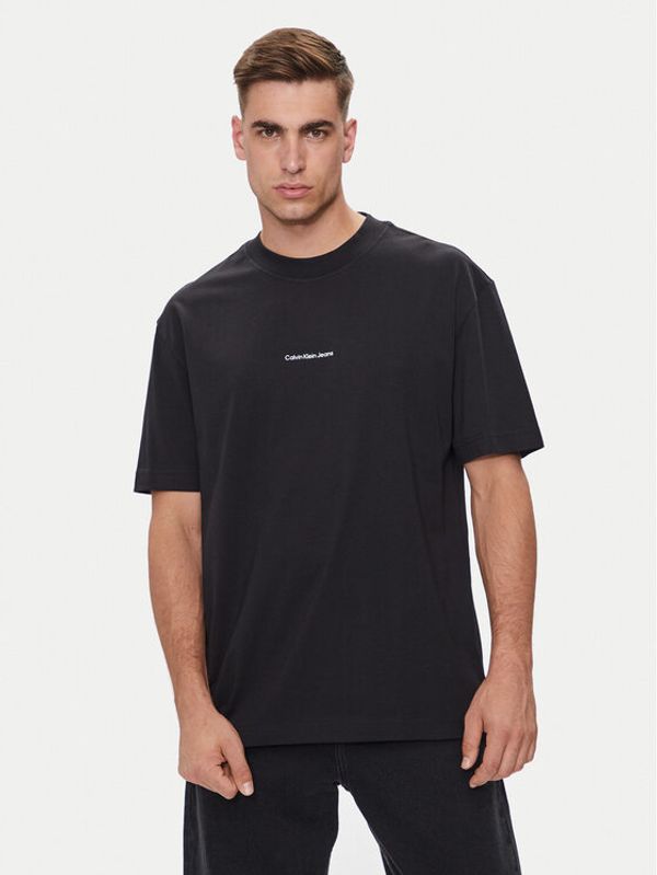 Calvin Klein Jeans Calvin Klein Jeans T-shirt City Grid Map J30J325689 Crna Regular Fit