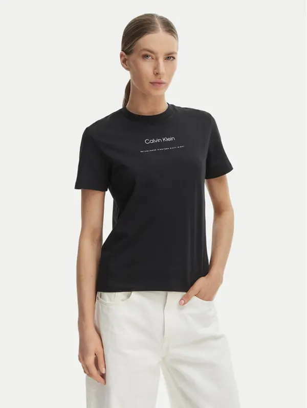 Calvin Klein Jeans Calvin Klein Jeans T-shirt Classic LV047C811G Crna Regular Fit