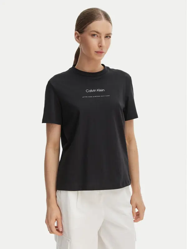 Calvin Klein Jeans Calvin Klein Jeans T-shirt Classic LV047C811G Crna Regular Fit