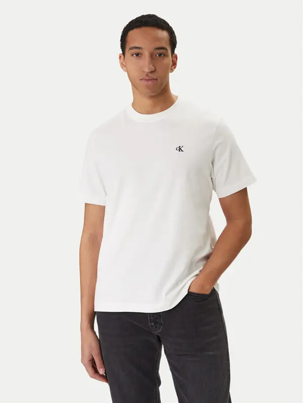 Calvin Klein Jeans Calvin Klein Jeans T-shirt Easy Monologo LV04RC275G Bijela Regular Fit