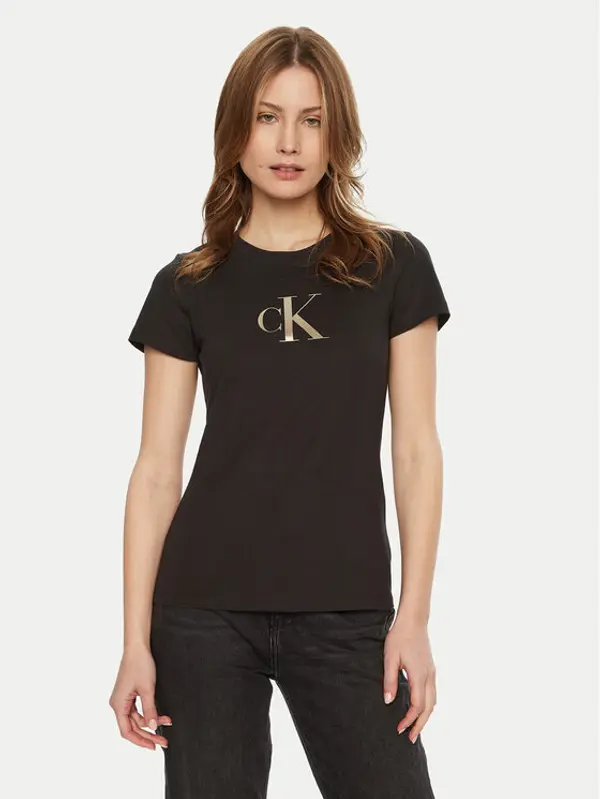 Calvin Klein Jeans Calvin Klein Jeans T-shirt Gradient J20J224982 Crna Slim Fit
