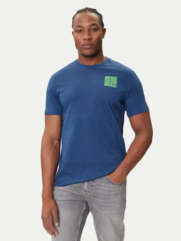 Calvin Klein Jeans Calvin Klein Jeans T-shirt Gradient Monogram LV04RC859G Plava Regular Fit