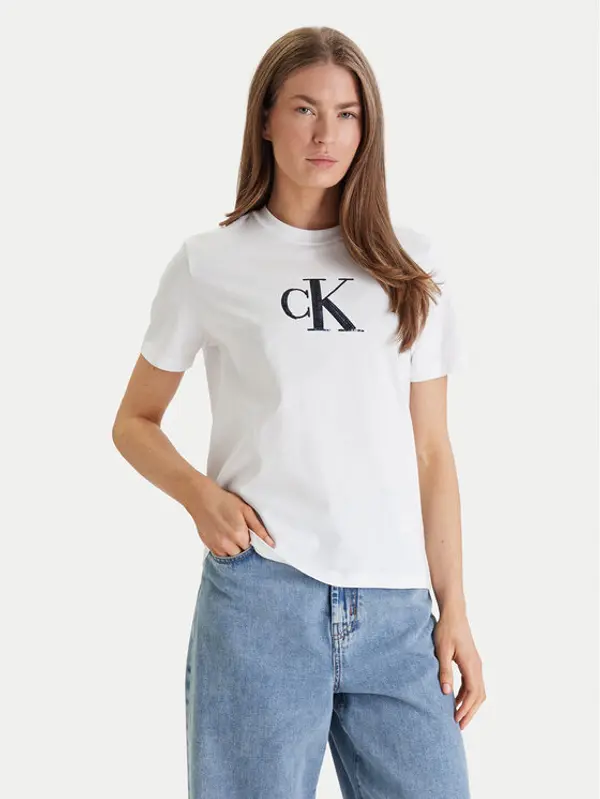 Calvin Klein Jeans Calvin Klein Jeans T-shirt Graphic LV044E215G Bijela Regular Fit