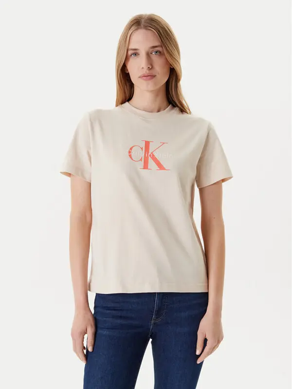 Calvin Klein Jeans Calvin Klein Jeans T-shirt Hero Classic LV047B865G Bež Regular Fit