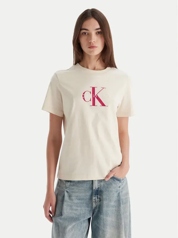 Calvin Klein Jeans Calvin Klein Jeans T-shirt Hero LV047B865G Bež Regular Fit