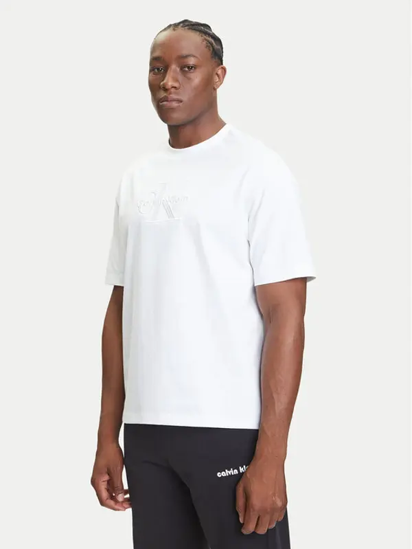 Calvin Klein Jeans Calvin Klein Jeans T-shirt Hero Monologo LV04RB295G Bijela Relaxed Fit