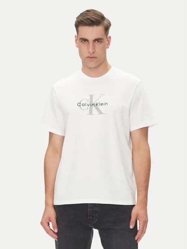 Calvin Klein Jeans Calvin Klein Jeans T-shirt Hero Monologo LV04RB862G Bijela Regular Fit