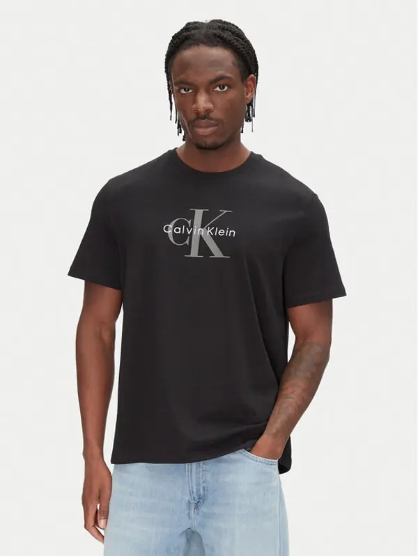 Calvin Klein Jeans Calvin Klein Jeans T-shirt Hero Monologo LV04RB862G Crna Regular Fit