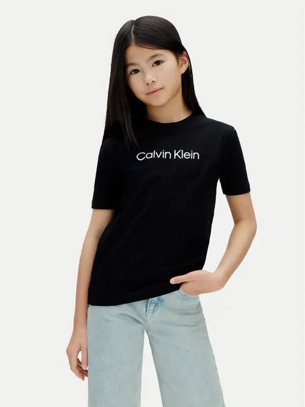 Calvin Klein Jeans Calvin Klein Jeans T-shirt Inst Logo LV1CKSJA29 Crna Regular Fit