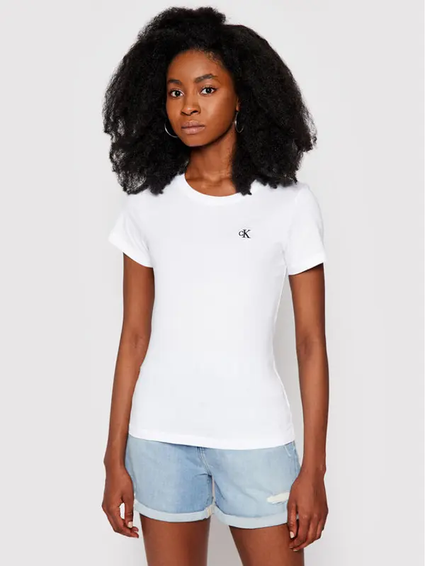 Calvin Klein Jeans Calvin Klein Jeans T-shirt J20J212883 Bijela Slim Fit