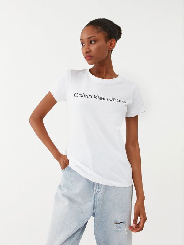 Calvin Klein Jeans Calvin Klein Jeans T-shirt J20J220253 Bijela Slim Fit