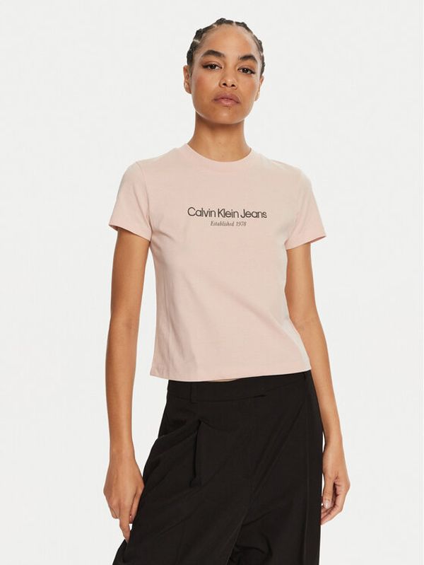 Calvin Klein Jeans Calvin Klein Jeans T-shirt J20J224914 Ružičasta Regular Fit