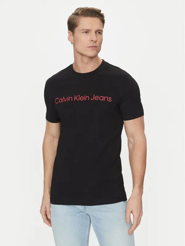 Calvin Klein Jeans Calvin Klein Jeans T-shirt J30J322552 Crna Slim Fit