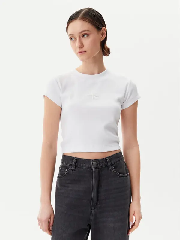 Calvin Klein Jeans Calvin Klein Jeans T-shirt LV047AB802 Bijela Regular Fit