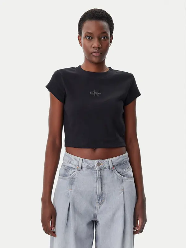 Calvin Klein Jeans Calvin Klein Jeans T-shirt LV047AB802 Crna Regular Fit