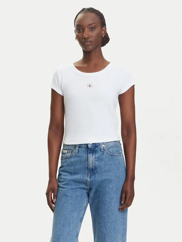 Calvin Klein Jeans Calvin Klein Jeans T-shirt LV047C200G Bijela Slim Fit