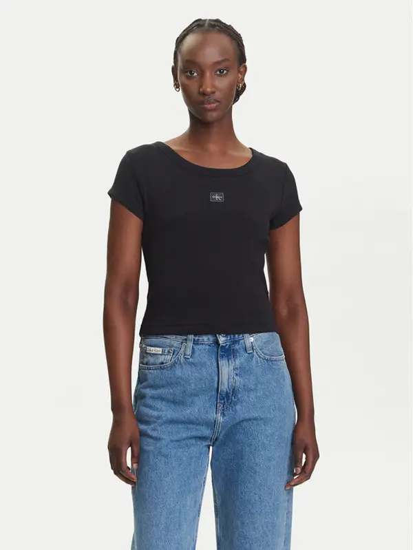 Calvin Klein Jeans Calvin Klein Jeans T-shirt LV047C200G Crna Slim Fit