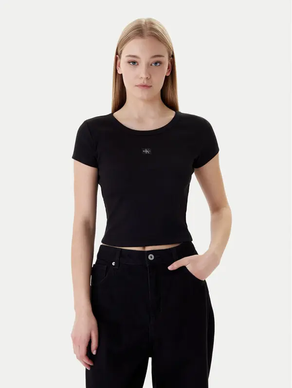 Calvin Klein Jeans Calvin Klein Jeans T-shirt LV047C200G Crna Slim Fit