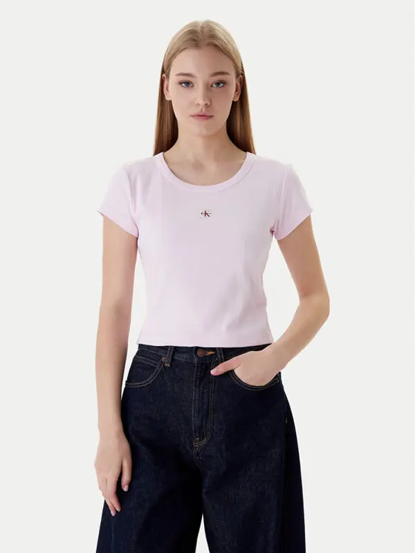 Calvin Klein Jeans Calvin Klein Jeans T-shirt LV047C200G Ružičasta Slim Fit