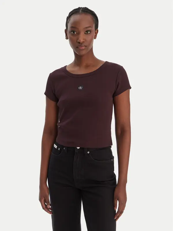 Calvin Klein Jeans Calvin Klein Jeans T-shirt LV047C200G Smeđa Slim Fit