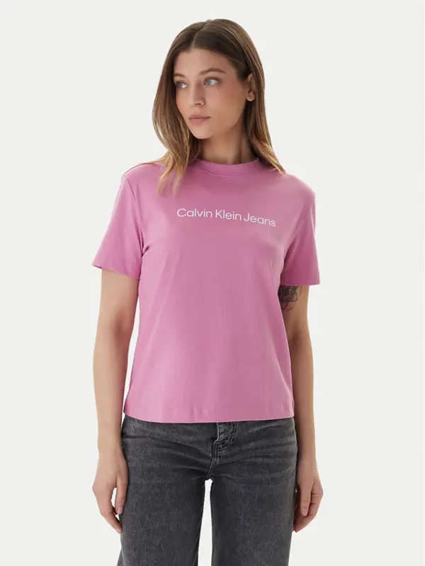 Calvin Klein Jeans Calvin Klein Jeans T-shirt LV047C912G Ružičasta Regular Fit