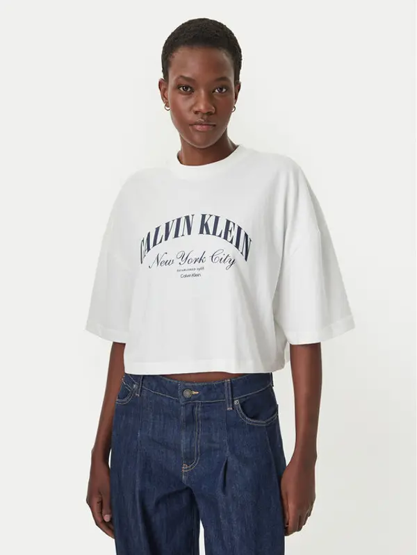 Calvin Klein Jeans Calvin Klein Jeans T-shirt LV047F813G Bijela Boxy Fit