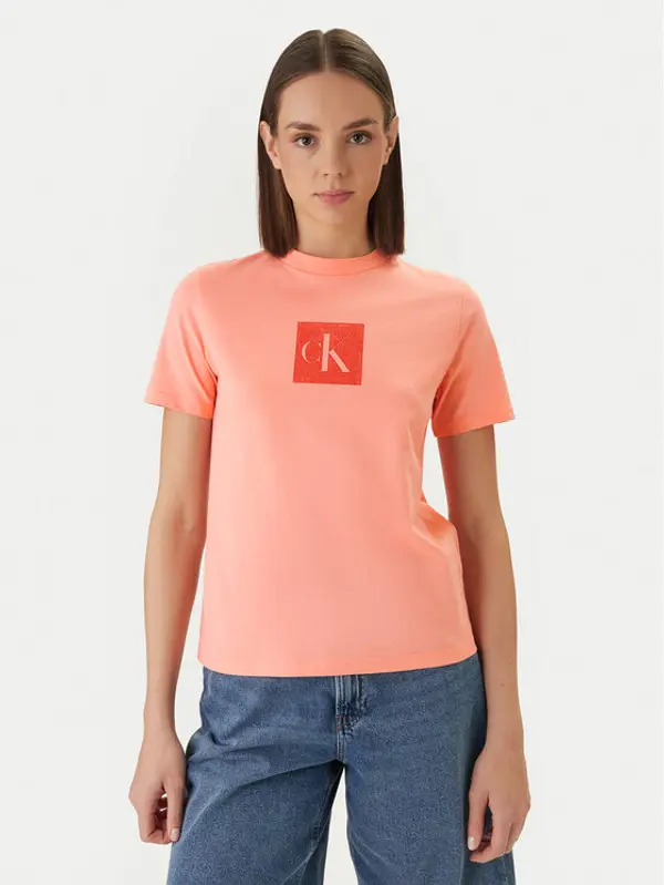 Calvin Klein Jeans Calvin Klein Jeans T-shirt LV047F819G Narančasta Classic Fit
