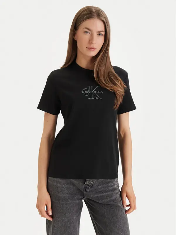 Calvin Klein Jeans Calvin Klein Jeans T-shirt LV047F831G Crna Regular Fit