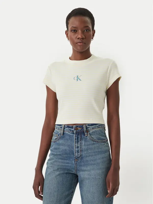 Calvin Klein Jeans Calvin Klein Jeans T-shirt LV047F833G Žuta Slim Fit
